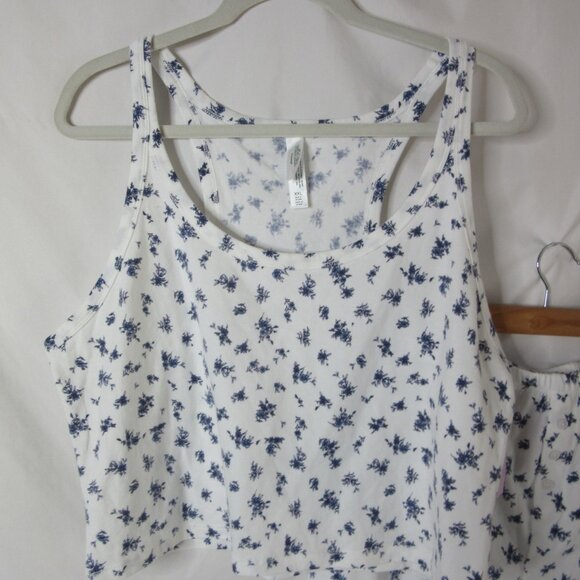 Wild Fable Knit Pajamas Lounge Tank Shorts Floral 2 Pieces Floral Size Large NWT - Picture 2 of 11